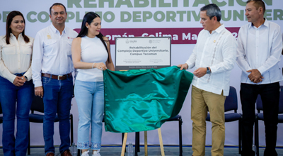 Estudiantes reciben renovado complejo polideportivo en el Campus Tecomán